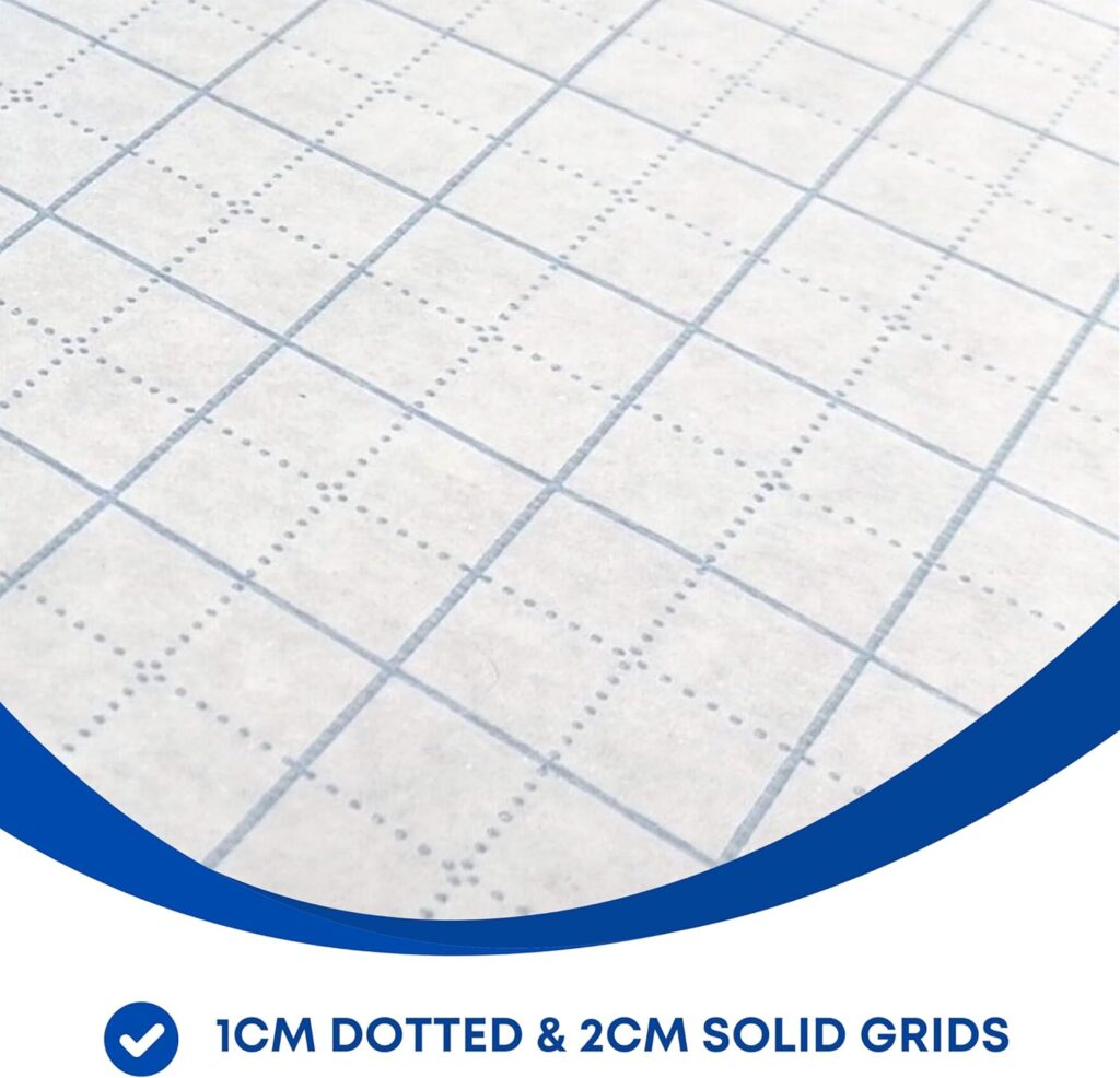 Grid Pattern Paper Roll with 1cm & 2cm Square Grid Print
