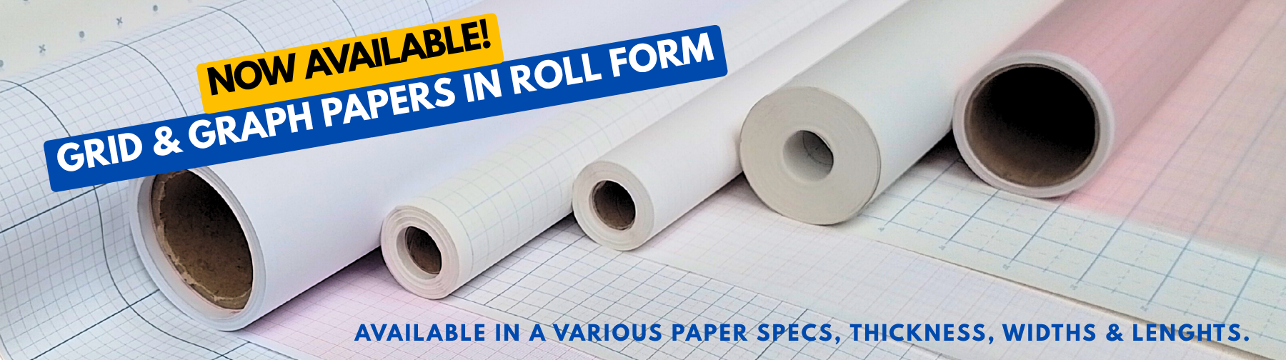 Grid & Graph Paper in Roll form.