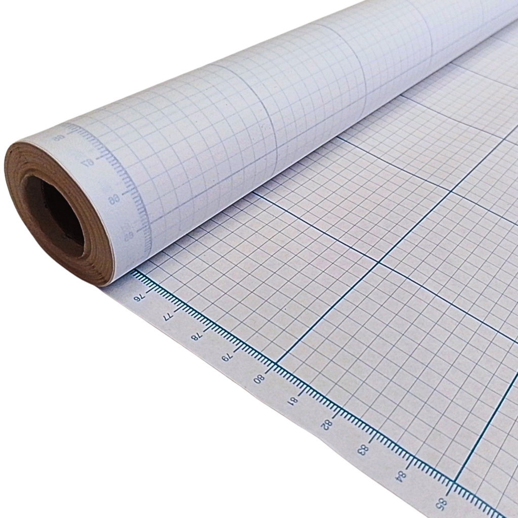 Grid Graph Paper Roll with 5mm & 50mm Grid Print - 50gsm Paper